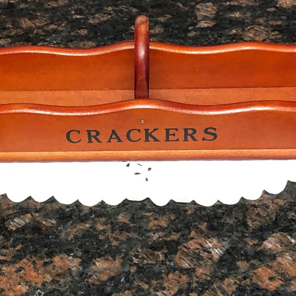 Vintage Divided Wooden Cracker Tray - Picture 2 of 7